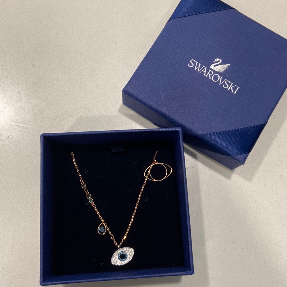 Swarovski evil eye necklace